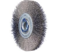 PFERD Brosse ronde POS large non agrandie RBU Ø 200 x 25 mm alésage variable Ø fil d'acier 0,30 pour support de ponçage