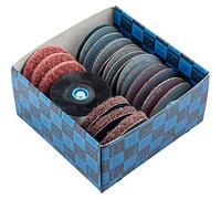 PFERD - COMBIDISC Set de 22 outils de meulage différents, diamètre extérieur 75 mm, avec porte-outils assorti 42790075 - pour un changement rapide d'outil et un travail confortable