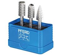 PFERD Fraise HSS 22900811-3 pièces - Denture 3, Ø 12 mm, diamètre de la tige 6 mm - 22900811 - Universel pour acier, fonte d'acier et fonte