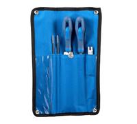 PFERD Jeu de limes d'affûtage CS-SLS-4,0 dans un sac à enrouler | Diamètre 4 mm | 5/32" pour la division de chaîne 1/4" et 3/8" Low Profile | 11099140 - pour l'affûtage confortable et sans effort des