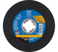 PFERD Lot de 25 disques à tronçonner, 125 x 1,0 mm, droits, X-LOCK (22,23 mm), PSF STEELOX, 61721101 - Pour un changement d'outil rapide et confortable