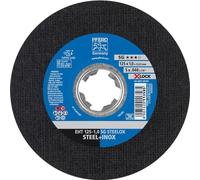 PFERD Lot de 25 disques à tronçonner 125 x 1,0 mm, droits, X-LOCK (22,23 mm), SG STEELOX, 61341113 - Pour un changement d'outil rapide et confortable