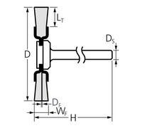 PFERD TOOLS Brosse ronde RBU 1902/3 ST 0,10 43100551 10 pc(s)