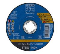 PFERD Disques à tronçonner PSF STEELOX 61721124 125 x 1,6 mm X-LOCK 22,23 mm droits – Lot de 25