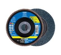 PFERD POLIFAN Z BOX - 10 disques à lamelles 125 mm, Z60, alésage de 22,23 mm, 69300935 - rendement et durabilité élevés sur l’acier/l’acier inoxydable (INOX)