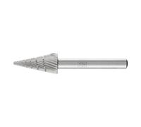 PFERD PFERD Fraise en acier rapide HSS forme cône pointu Ø 12x25 mm tige Ø 6 mm Z 3 universel moyen fin brise-copeaux Quantité:1