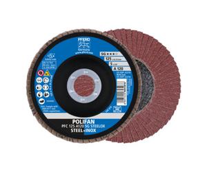 PFERD Pferd-Rüggeberg Rondelle frein dentelée POLIFAN PFC 125 A 120 SG STEELOX Quantité:10