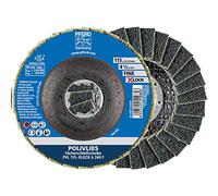 Pferd POLIVLIES Lot de 5 disques de ventilateur 115 mm, grain 240, fin, corindon A, X-Lock (22,23 mm), pour un changement d'outils rapide et pratique