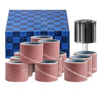 PFERD SET MANGUITOS LIJADORES 2220 A - Outil de ponçage universel - Noir - Métaux, bois, verre, plastiques, composites - Abrasifs en oxyde d'aluminium - Grain 60, 80, 150, 240