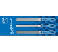 PFERD Assortiment de limes dans un carton d’emballage protecteur, 3 limes, 200 mm, 11202300 - pour combiner rendement d’enlèvement de matière élevé et grande durabilité ainsi que pour l’affûtage