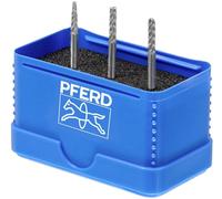 PFERD 21901403 Lot de 3 fraises en carbure de tungstène - Denture Allround - Diamètre de la tige : 3 mm - Diamètre de la tige : 3 mm - Pour une utilisation universelle sur les matériaux les plus