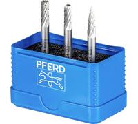 PFERD Fraises sur tige HSS Assortiment 3 pièces 22900810 Ø6 mm denture 3 pour acier et fonte