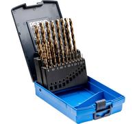 Pferd Assortiment forets hélicoïdaux INOX 25203703 – 19 pièces Ø 1–10 mm HSS‑E Co5 N, DIN 338, 135°