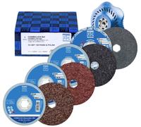 PFERD TOOLS 42098003 SET de ronde non-tissée CombiClick Ø125mm VRH A100C, 180M, 240F et PNER W F avec plateau de support CC-H-GT