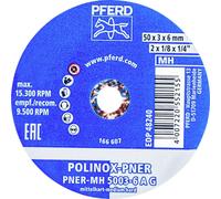 PFERD TOOLS 47700208 Roue PFERD Polinox PNER Ø 50x3 mm Ø alésage 6 mm moyennement dure A grossier pour finition 50 mm 10 pc(s)