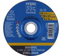 PFERD TOOLS 62015420 E 150-3,5 PSF DUO STEELOX Disque à ébarber à moyeu déporté Diamètre 150 mm Ø de perçage 22.23 mm acier inoxydable, acier, amadou 10 pc(s)