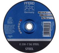 PFERD TOOLS 62223626 E 230-7 SG STEEL Disque à ébarber à moyeu déporté Diamètre 230 mm Ø de perçage 22.23 mm acier 10 pc(s)