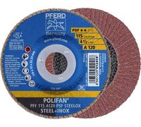 PFERD TOOLS 67649115 PFF 115 A 120 PSF STEELOX Disque segmenté Diamètre 115 mm Ø de perçage 22.23 mm Grain 120 acier inoxydable