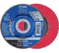 PFERD TOOLS 67660415 PFF 115 CO-COOL 40 SG STEELOX Disque segmenté Diamètre 115 mm Ø de perçage 22.23 mm Alliage daluminium, Alliage à base de nickel,