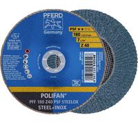 PFERD TOOLS 67664185 PFF 180 Z 40 PSF STEELOX Disque segmenté Diamètre 180 mm Ø de perçage 22.23 mm Grain 40 acier inoxydable