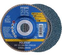 PFERD TOOLS 67668125 PFF 125 Z 80 PSF STEELOX Disque segmenté Diamètre 125 mm Ø de perçage 22.23 mm Grain 80 acier inoxydable, acier 10 pc(s)