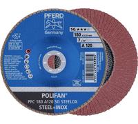 PFERD TOOLS 67712185 PFC 180 A 120 SG STEELOX Disque segmenté Diamètre 180 mm Ø de perçage 22.23 mm Grain 120 acier inoxydable