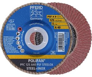PFERD TOOLS 67744125 PFC 125 A 40 PSF STEELOX Disque segmenté Diamètre 125 mm Ø de perçage 22.23 mm Grain 40 acier inoxydable