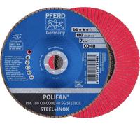PFERD TOOLS 67760485 PFC 180 CO-COOL 40 SG STEELOX Disque segmenté Diamètre 180 mm Ø de perçage 22.23 mm Grain 40 Alliage