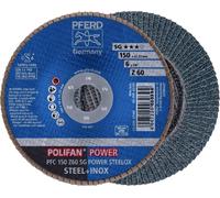 PFERD TOOLS 67786150 PFC 150 Z 60 SG POWER STEELOX Disque segmenté Diamètre 150 mm Ø de perçage 22.23 mm Grain 60 acier