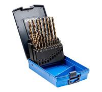 PFERD TOOLS Assortiment de forets hélicoïdaux INOX, 19 pièces | Ø 1-10 mm, HSS- E Co5 N, DIN 338, 135° | 25203703 - pour matériaux résilients et durs