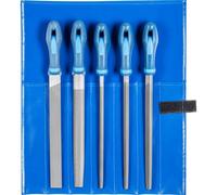 PFERD TOOLS Pack de limes d'atelier 11800542 – 5 limes H2 croisées 250 mm, étui PVC enroulable