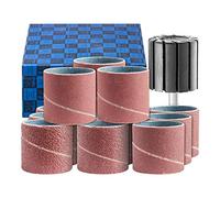 PFERD TOOLS Assortiment de manchons abrasifs, 13 pièces | corindon Ø 30x30 mm A40, 60, 80, 150 avec support à Ø de tige 6 mm | 42298004 - pour applications universelles