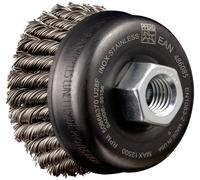 PFERD TOOLS Brosse à dents POS à 2 rangées TBG HD Ø 65 mm M14 diamètre du fil en acier inoxydable 0,50 mm meuleuse d'angle POS