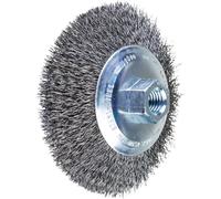 PFERD TOOLS Brosse conique non torsadée KBU Ø 115 x 10 mm M14 diamètre du fil d'acier 0,35 pour meuleuse d'angle POS KBU