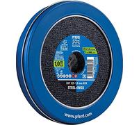 PFERD TOOLS Coffret de disques de tronçonnage 1,0 mm - 10 disques de tronçonnage 125 x 1,0 x 22,23 mm en boîte pratique, 69121041 - rendement et durabilité élevés sur l’acier/l’acier inoxydable (INOX)