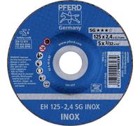 PFERD TOOLS EH 125-2,4 SG INOX 61341223 Disque à tronçonner à moyeu déporté 125 mm 25 pc(s) acier inoxydable