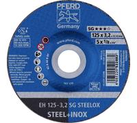 PFERD TOOLS EH 125-3,2 SG STEELOX 61333432 Disque à tronçonner à moyeu déporté 125 mm 25 pc(s) acier inoxydable, acier