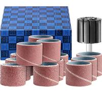 PFERD SET MANGUITOS LIJADORES 2220 A - Outil de ponçage universel - Noir - Métaux, bois, verre, plastiques, composites - Abrasifs en oxyde d'aluminium - Grain 60, 80, 150, 240