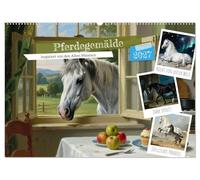 Pferdegemälde, inspiriert von den Alten Meistern (Wandkalender 2027 DIN A2 quer), CALVENDO Monatskalender: Pferdebilder im Stil alter Ölgemälde