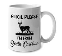 Pff, Je Viens De Caroline Du Sud Mug Pratiques Tasse Céramique Tasses À Thé Pour Travail Maison Bureau Espresso 330Ml