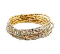 Pffiocix Chaîne de main élastique réglable en perles de cristal pour tous les jours Accessoires de mode pour femme, taille unique, Comme décrit