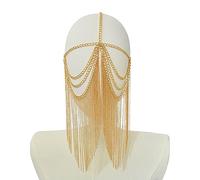 Pffiocix Chaîne de tête punk en métal pour bal masqué - Pour Halloween, déguisement, fête, Halloween, cosplay