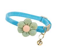 Pffiocix Collier ras du cou avec fleurs pour animaux de compagnie, clochettes de Noël, collier pour animal domestique