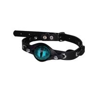 Pffiocix Collier Ras du Cou Gothique Punk avec Démons Oeil de Démons Accessoire de Mode pour Femme Artisanat en PU Cuir et Résine