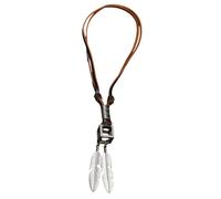 Pffiocix Collier réglable en alliage de cuir marron confortable pour l'extérieur ou le bureau - Collier en alliage de zinc, taille unique, Comme décrit, Comme décrit.