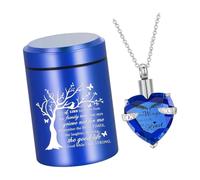 Pffiocix Collier souvenir pour cendres et urne compacte - Pendentif cœur | Porte-cendres pour animal domestique avec motif cœur, chaîne argentée pour propriétaires de chiens et souvenirs de famille