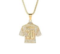 Pffiocix Collier tendance en alliage de football - Texture en alliage - Convient pour les amateurs de sport