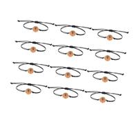 Pffiocix Ensemble de 12 pièces pour fêtes sportives comprenant des bracelets inspirants et un petit ballon de football en alliage pour récompense d'équipe, See product size drawing, Alliage, fil ciré