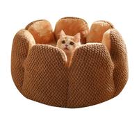 Pffiocix Lit chaud en forme de fleur de cactus pour chien ou chat - Coussin pour chat - Très doux - Lavable - Lit pour chat