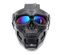 Pffiocix Lunettes de moto avec masque facial pour casque